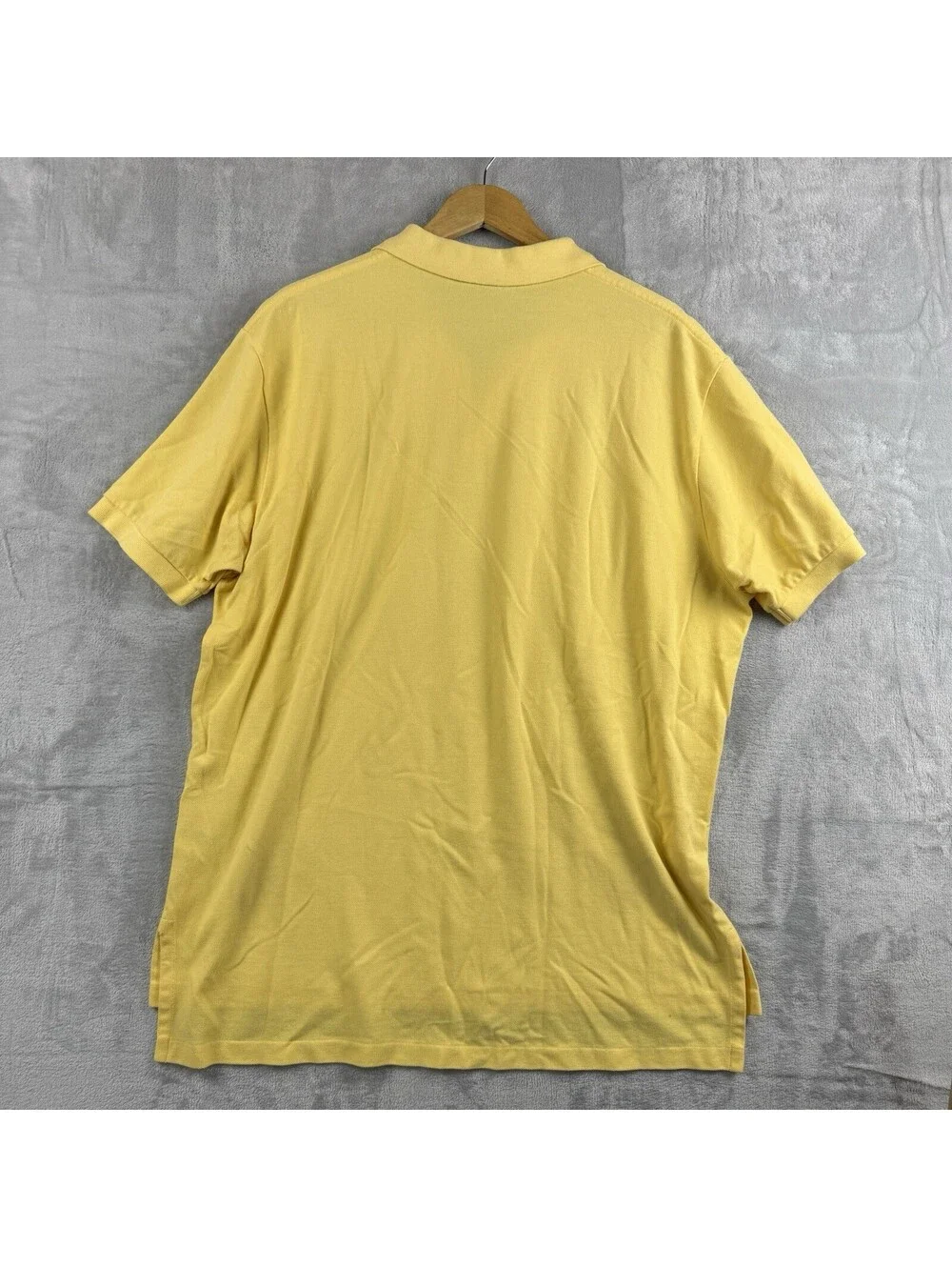 Polo Ralph Lauren Custom Fit Polo Shirt Mens XL Yellow Blue Pony Cotton Preppy